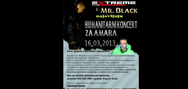 Humanitarni koncert za Amara Šabovića u Tuzli