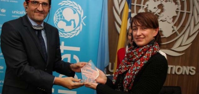 Novinarki SB Nidžari Ahmetašević nagrada UNICEF-a za doprinos promociji prava djeteta 2014.