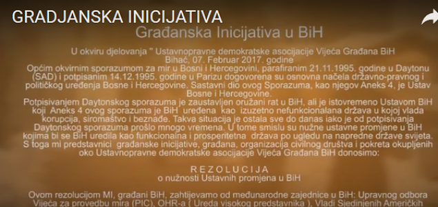 Građanska Rezolucija o Ustavnim promjenama kreće iz Bihaća, zgrade AVNOJ-a