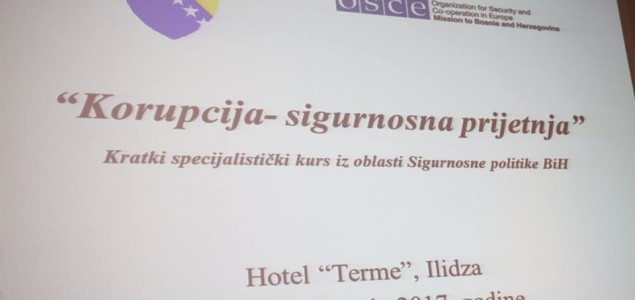 Korupcija kao sigurnosna prijetnja, u fokusu OSCE-ovog specijalističkog kursa održanog u Sarajevu