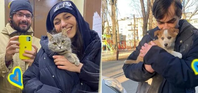 Volonteri u Kijevu spašavaju ljubimce koji su ostali zarobljeni u kućama bez vlasnika