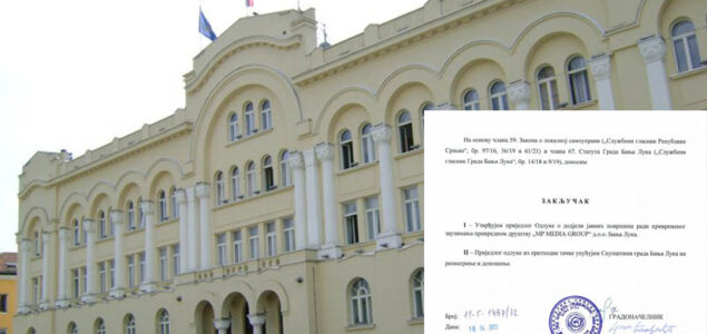 Grad Banjaluka dao ugovor neposrednom pogodbom novootvorenoj agenciji