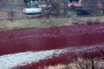 Crvena tečnost ulijeva se u rijeku Bosnu u Zenici, ispituje se uzrok